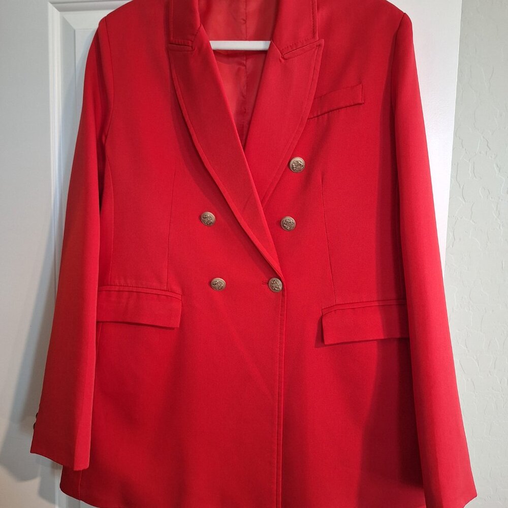 Shein Red Blazer